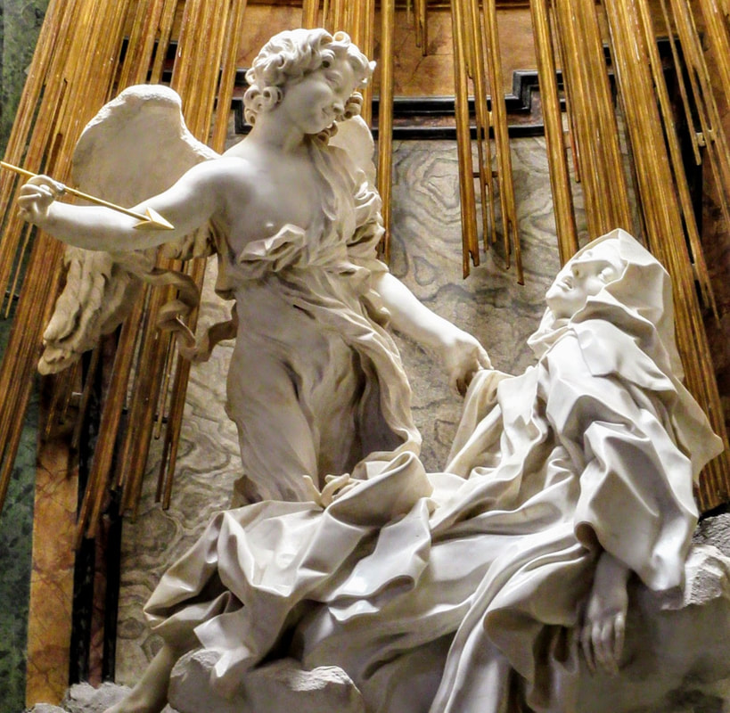 Le Bernin, Extase de sainte Thérèse, marbre, Santa Maria Della Vittoria, Rome, 1652.