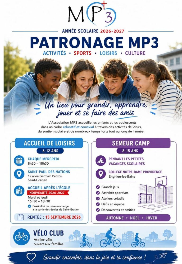 Patronage MP3, 8-15 ans