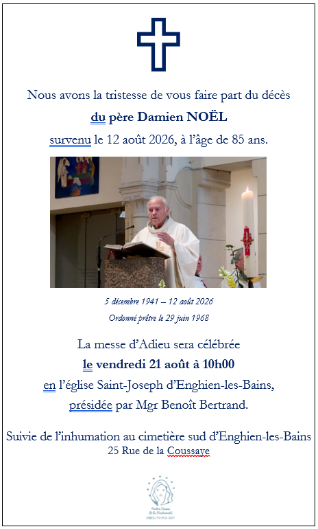 Retour à Dieu du père Damien Noël