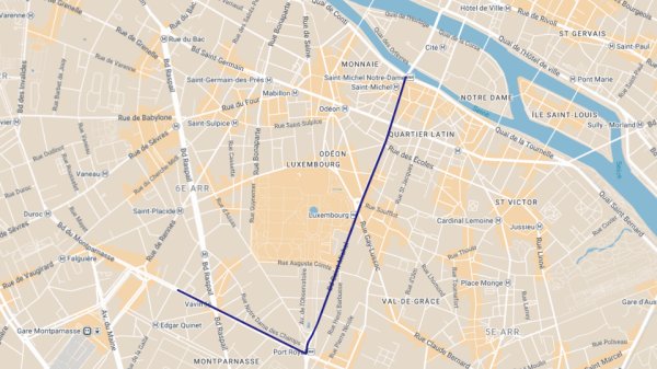 Zones de notre paroisse pour al déambulation du pape à Paris le 25 septembre